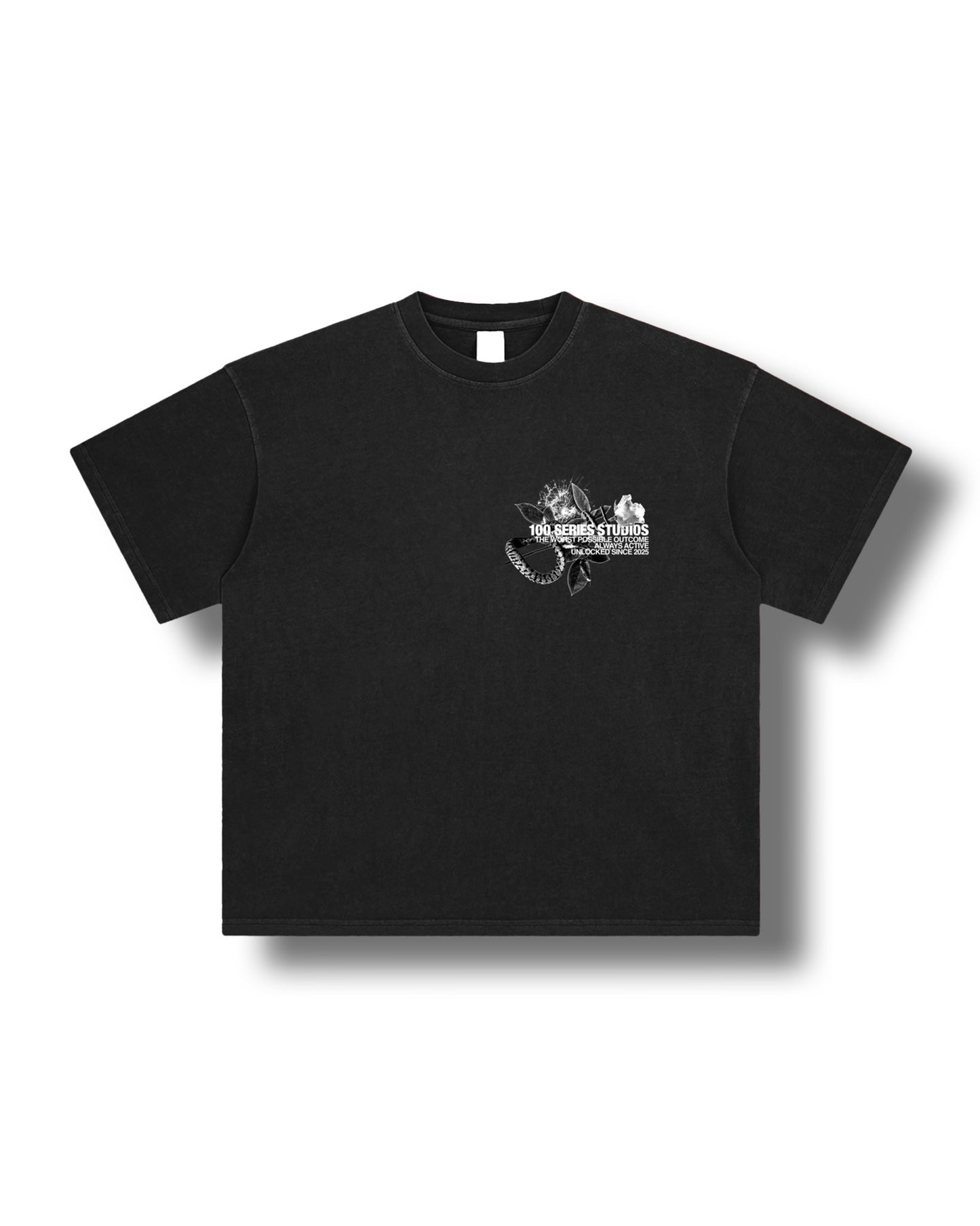 In Bloom (Washed 250 GSM Tee) BLACK VERSION