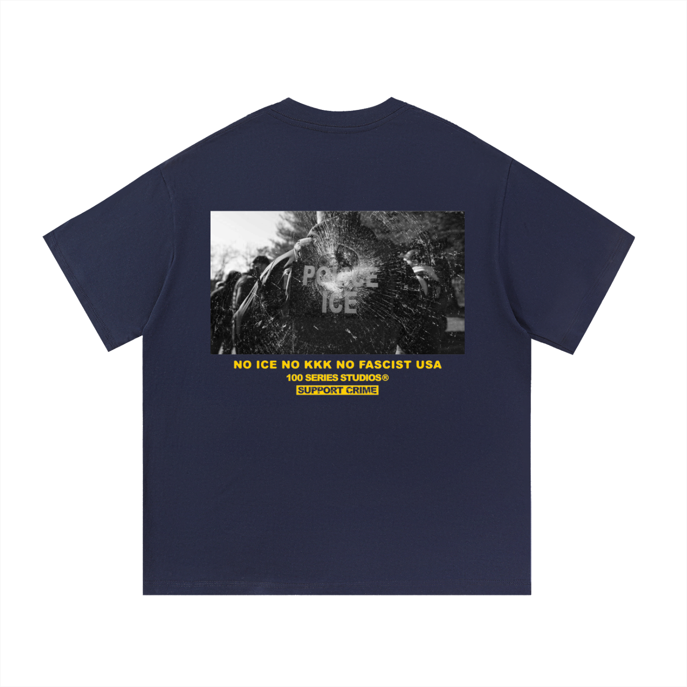 100 SERIES STUDIOS X SUPPORT CRIME (ASSAULT I.C.E.) SHIRT