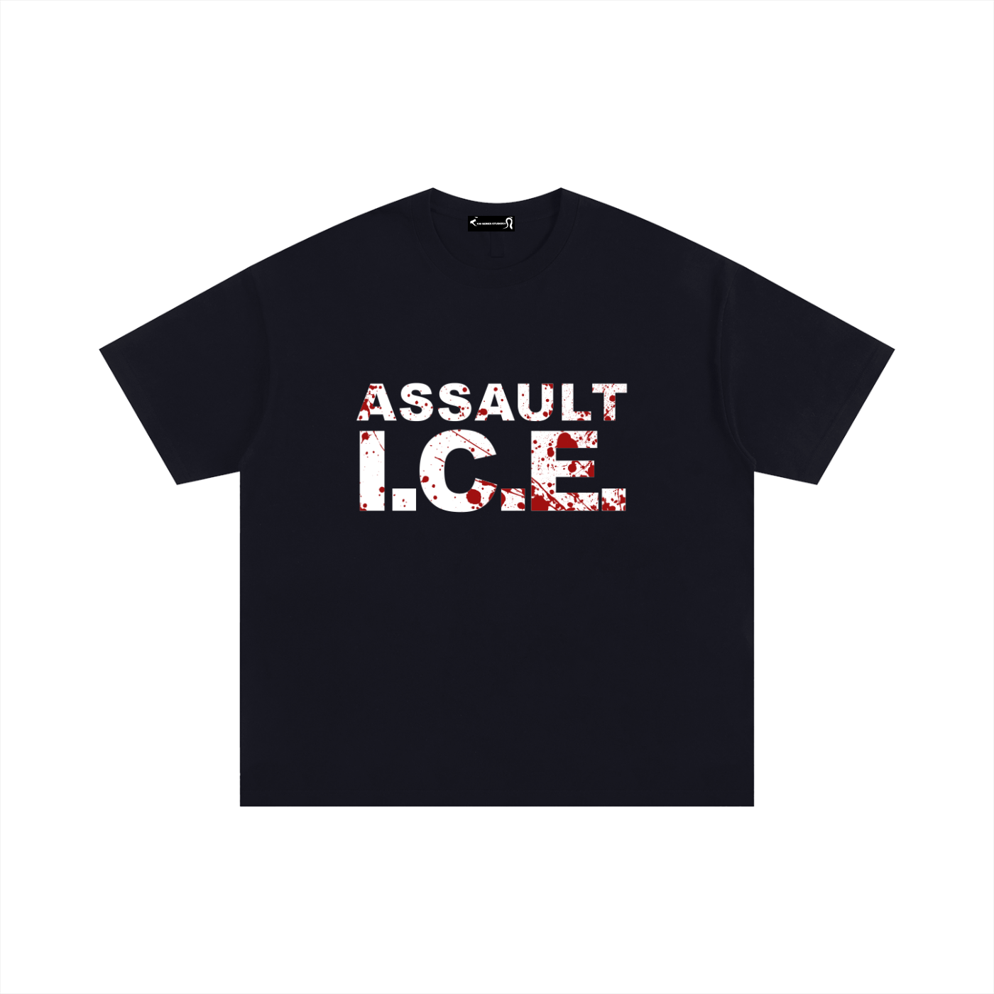 100 SERIES X SUPPORT CRIME (ASSAULT ICE) BLACK TEE